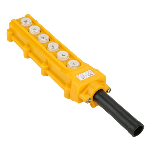 Crane Hoist Control Crane Chain Hoist 6-Channel Push Button Switch Lifting Pendant Rainproof Controller Crane Hoist Control Crane Chain Hoist 6-Channel Push Button Switch Lifting Pendant Rainproof Controller